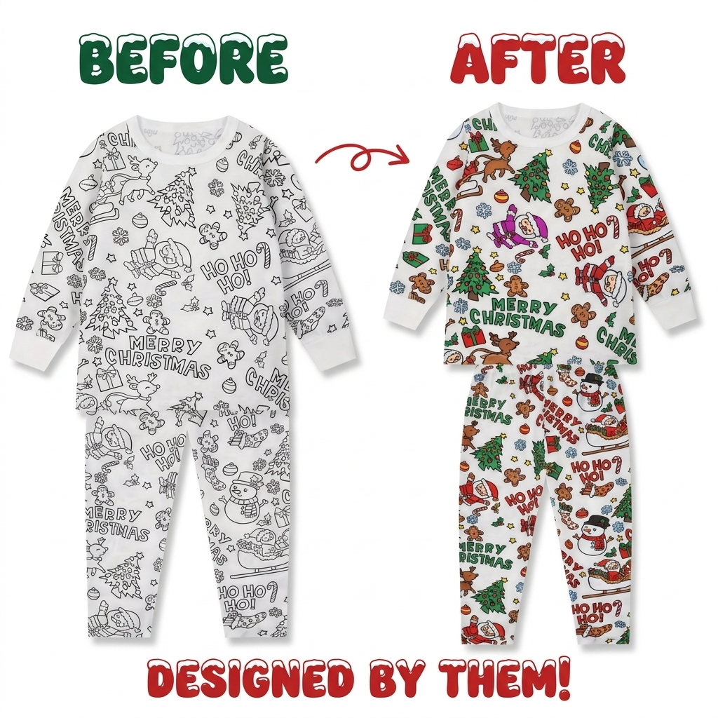 Christmas Coloring Pajama