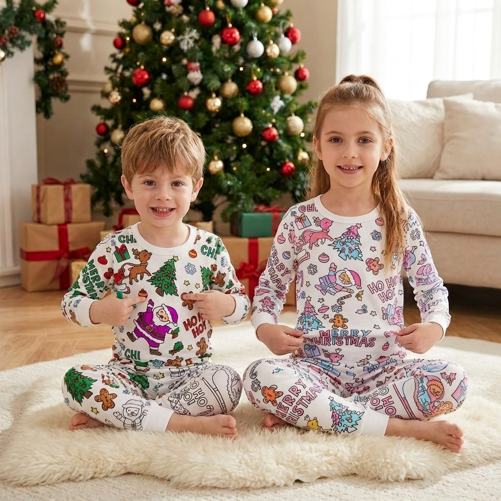 Christmas Coloring Pajama
