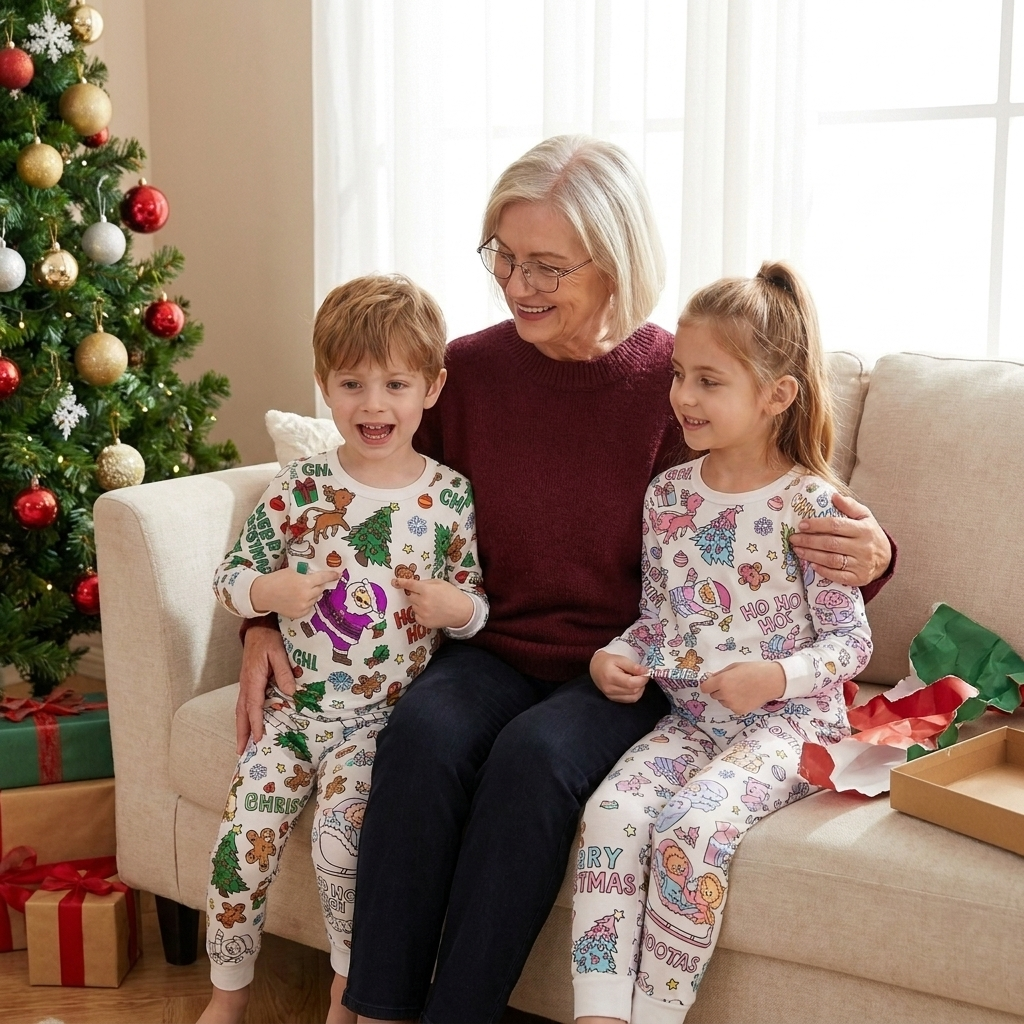 Christmas Coloring Pajama